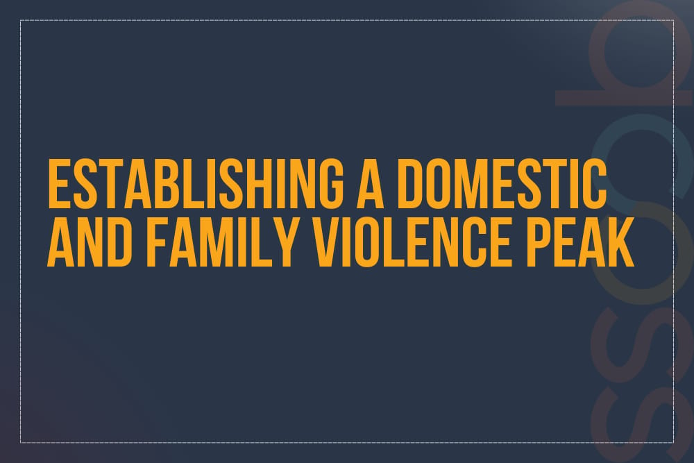 Establishing a Domestic and Family Violence Peak
